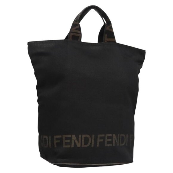 FENDI Hand Bag Canvas Black Auth ti2793 - Picture 1 of 16